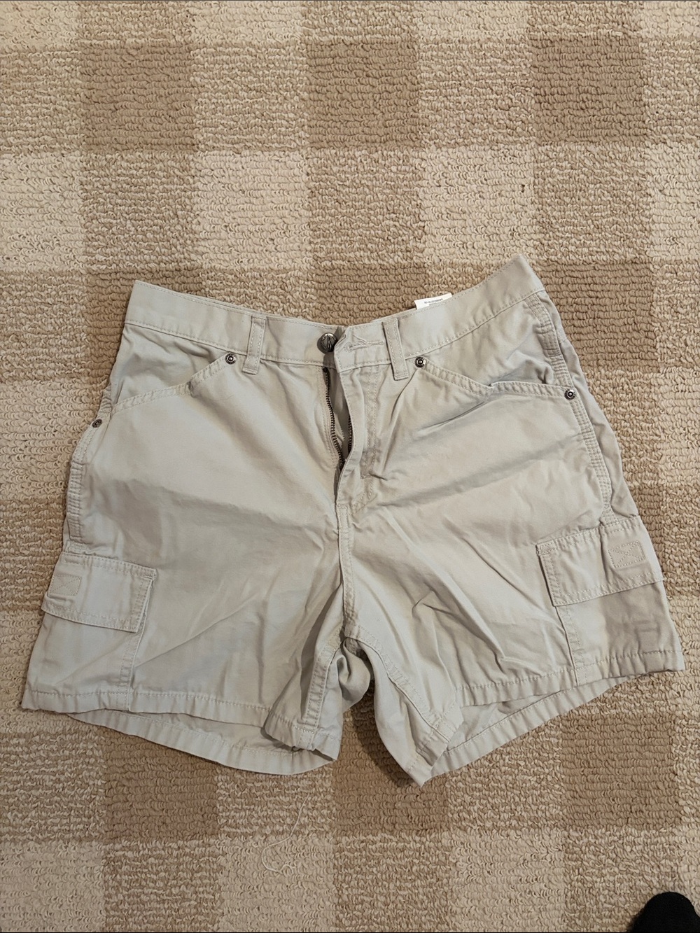 Vintage Riders by Lee Women’s Cargo Shorts in Light Khaki – Casual Utility Short